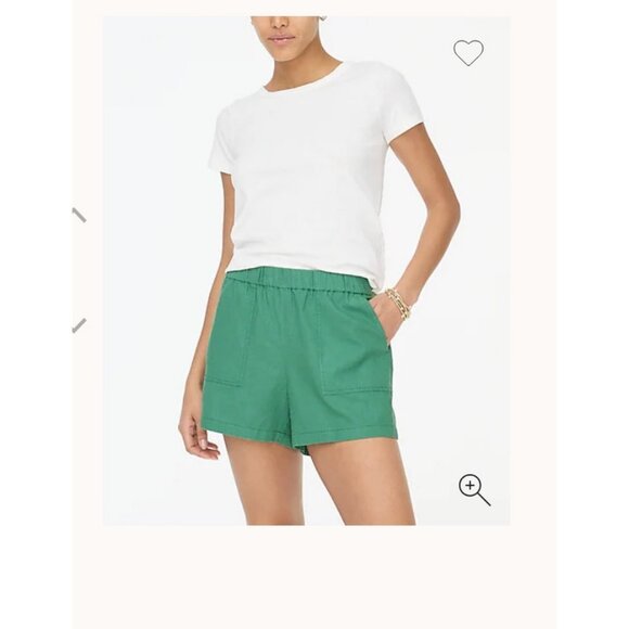 J.Crew Linen-blend pull-on short Frosty Mineral Green Size XS CG686 - Picture 1 of 5